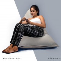 Leather Triangular Pillow Bean Bag